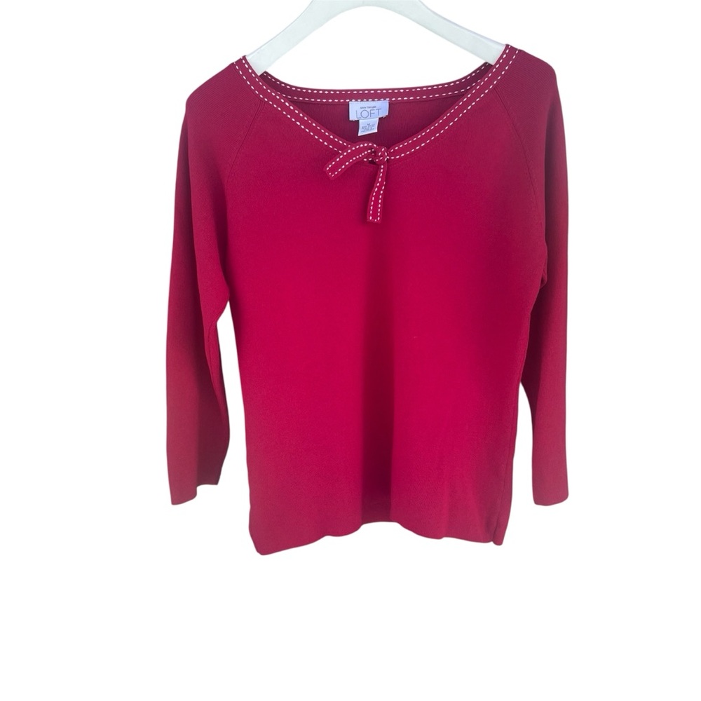 Ann Taylor Loft 3/4 sleeve Red Sweater - Size Medium